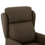 vidaXL Fauteuil inclinable électrique Marron Tissu