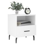 vidaXL Tables de chevet 2 Pièces blanc 40x35x47 5 cm bois d’ingénierie