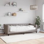 vidaXL Lit de jour avec matelas taupe 80x200 cm tissu