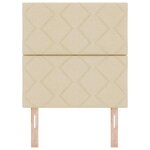 vidaXL Tête de lit avec tête de lit Crème 80 cm tissu