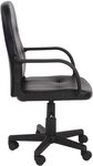 Chaise de bureau pivotante avec hauteur réglable siège ergonomique en synthétique noir fauteuil de bureau pour ordinateur gamer