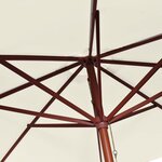 vidaXL Parasol 300x258 cm Blanc sable