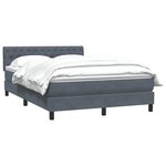 vidaXL Sommier à lattes de lit et matelas gris foncé 160x210cm velours