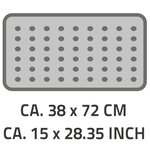RIDDER Tapis de bain antidérapant Plattfuß 72 x 38 cm Blanc 67081