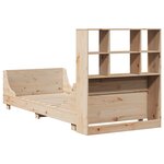 vidaXL Lit bibliothèque sans matelas 90x200 cm bois massif