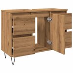 vidaXL Armoire de salle de bain chêne artisanal bois d'ingénierie