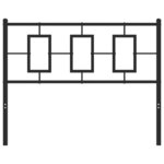 vidaXL Tête de lit de remplacement métal noir 107 cm