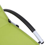 vidaXL Chaise longue aluminium textilène vert