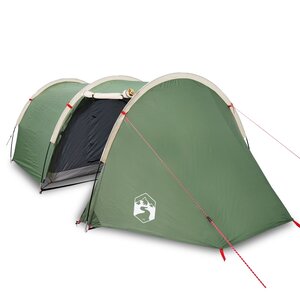 vidaXL Tente de camping tunnel 4 personnes vert imperméable