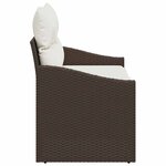 vidaXL Canapé de jardin avec coussin Marron 123 x 62 x 69 cm polyrotin