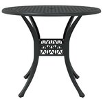 vidaXL Ensemble de salle à manger pour jardin 7 Pièces Noir Aluminium