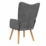 vidaXL Chaise de relaxation Gris foncé Tissu