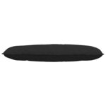 vidaXL Coussin de Dos Noir 120 x 50 cm Tissu en microfibre