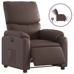 vidaXL Fauteuil inclinable électrique Marron Similicuir
