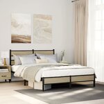 vidaXL Cadre de lit sans matelas chêne sonoma 160x200 cm