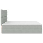 VidaXL Cadre de lit ottoman et matelas gris clair 180x200cm velours