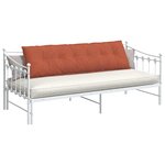 vidaXL Coussin de Dos Rouge orange 180 x 50 cm Tissu en velours côtelé