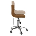 Vidaxl chaise pivotante de salle à manger marron velours