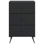 vidaXL Cabinet de chevet Noir 43 x 41 x 66 5 cm Bois d'ingénierie