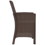 vidaXL Chaises de jardin 2 Pièces avec coussins Rotin PP Marron