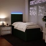 vidaXL Sommier à lattes de lit et matelas Vert foncé 80x200 cm Velours