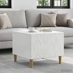vidaXL Table basse Blanc brillant 50 x 49 x 40 cm Bois d'ingénierie
