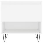 vidaXL Table basse blanc 50x46x50 cm bois d’ingénierie