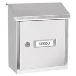 Boîte aux lettres en acier inoxydable porte  mur et portail. V4097  Fente de 23 x 4 cm