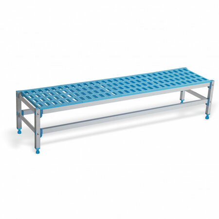 Banc en aluminium et polypropylène profondeur 555 mm - l 715 à 1480 mm - pujadas -  - aluminium1265 mm175 x555x280mm