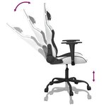 vidaXL Chaise de jeu Blanc et noir Similicuir