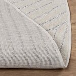 vidaXL Tapis de surface Rond HUARTE Crème Ø 200 CM Polyester