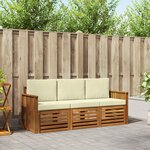 vidaXL Ensembles de canapés avec coussin 3 Pièces Naturel et Crème