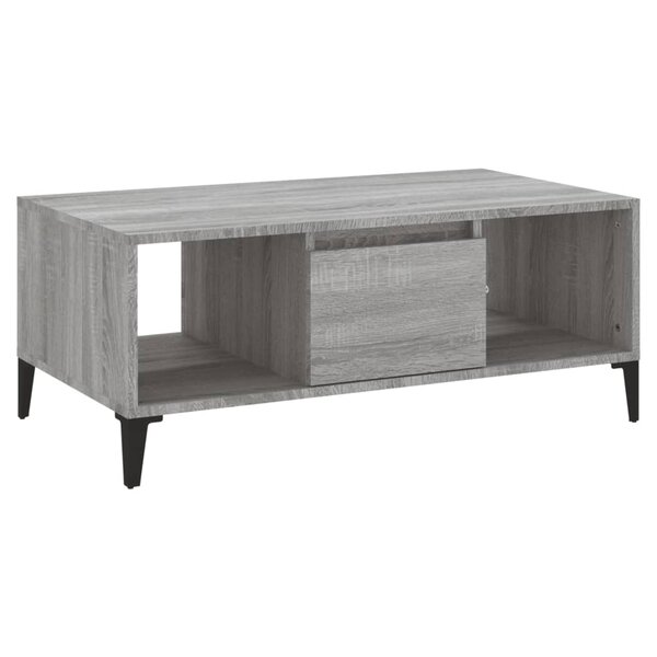 vidaXL Table basse Sonoma gris 90x50x36 5 cm Bois d'ingénierie