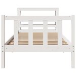 vidaXL Cadre de lit sans matelas blanc 90x190 cm bois de pin massif