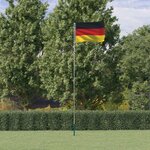 vidaXL Drapeau de l'Allemagne et mât 5 55 m Aluminium