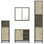 vidaXL Ensemble de meubles de salle de bain 4 Pièces chêne sonoma