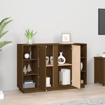vidaXL Buffet Marron miel 120x35x80 cm Bois massif de pin