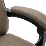 vidaXL Chaise de bureau de massage Taupe Tissu