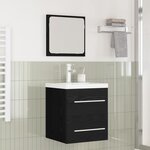 vidaXL Ensemble de mobilier de salle de bain 2 Pièces Chêne noir