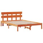vidaXL Cadre de lit Marron 150 x 200 cm Bois de pin massif