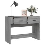 vidaXL Table console Sonoma gris 100x39x75 cm Bois d'ingénierie