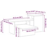 vidaXL Table console Gris béton 91 5 x 35 x 38 5 cm Bois d'ingénierie