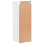 vidaXL Armoire murale avec portes en verre blanc 35x37x100 cm