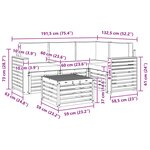 vidaXL Ensemble de canapés d'extérieur 5 Pièces Gris Naturel et Clair