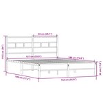 vidaXL Cadre de lit sans matelas chêne sonoma 137x190 cm