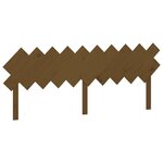 vidaXL Tête de lit Marron miel 196x3x80 5 cm Bois massif de pin