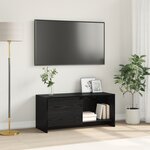 vidaXL Meuble TV Chêne noir Bois d'ingénierie