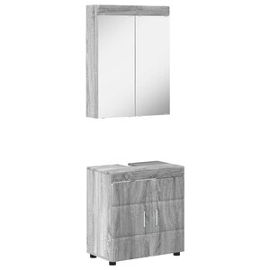 vidaXL Ensemble de mobilier de salle de bain TULUM Gris Sonoma
