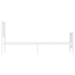 vidaXL Cadre de lit métal sans matelas avec pied de lit blanc 75x190cm