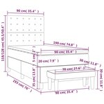 vidaXL Sommier à lattes de lit avec matelas Vert foncé 90x190 cm